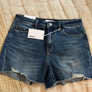 VERVET BY FLYING MONKEY Blue Jean Shorts